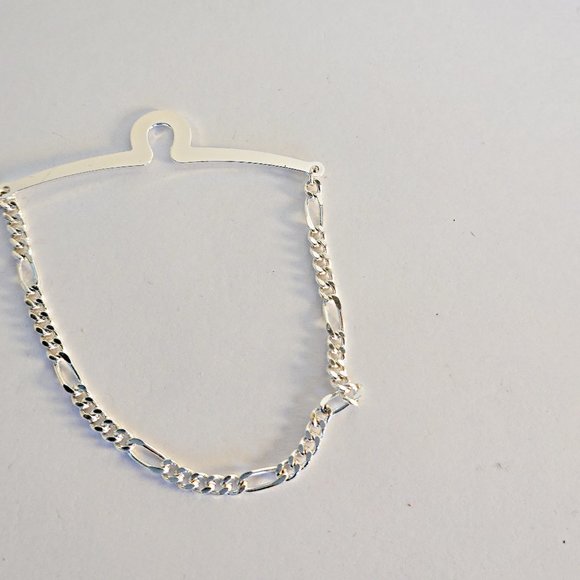 Vintage Button Style Silver Tie Bar - Picture 1 of 1